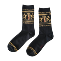 Holland sokken Men's socks - Black - Wapen van Amsterdam - size 41-46