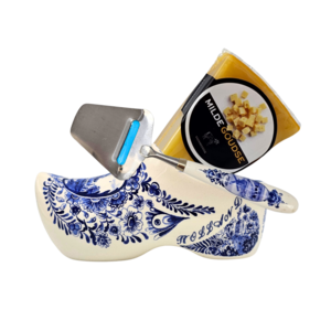 Typisch Hollands Kaasgeschenk - Klomp - kaas en kaasschaaf.