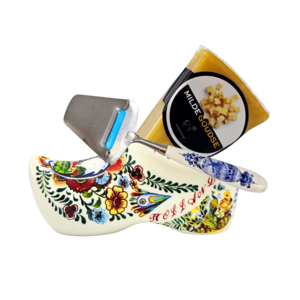 Typisch Hollands Cheese gift - Clog - cheese and cheese slicer.