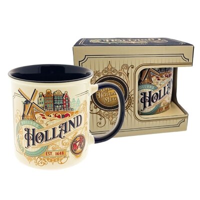 Matix Mug Vintage City Ornaments small Holland - White