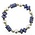 Heinen Delfts blauw Armband - Delfts blauw - Lange , ovaal plat en witte parels