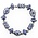 Heinen Delfts blauw Bracelet - Delft blue - Flat convex and round beads and silver pills