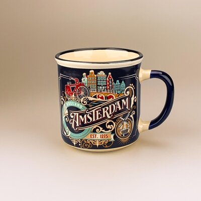 Typisch Hollands Kleine Amsterdam Vintage Tasse in Geschenkbox