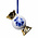 Heinen Delfts blauw Weihnachtsschmuck - Delfter Blau-Gold - Bonbon mit Blumenmuster