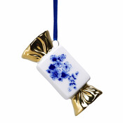 Heinen Delfts blauw Christmas ornament - Delft blue - Gold - Candy - Toffee