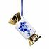 Heinen Delfts blauw Kerstornament - Delfts blauw - Goud - Snoepje - Toffee