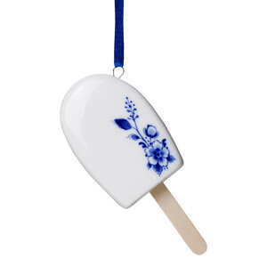 Heinen Delfts blauw Kerstornament - Delfts blauw - waterijsje in op stokje