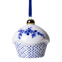 Heinen Delfts blauw Weihnachtsschmuck - Delfter Blau - Cupcake