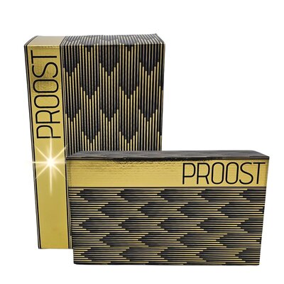 Typisch Hollands New Year's Corporate Gift - Cava in a gold bottle - set of two in a luxury gift box