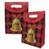 Typisch Hollands Cardboard gift bag - Christmas - Red with gold Christmas bell