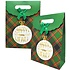 Typisch Hollands Cardboard gift bag - Christmas - Green with white Christmas ball