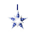 Heinen Delfts blauw Weihnachtsschmuck - Delfter Blau - Stern mit Blumendekoration