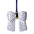 Heinen Delfts blauw Christmas ornament - Delft blue - Bow with dots