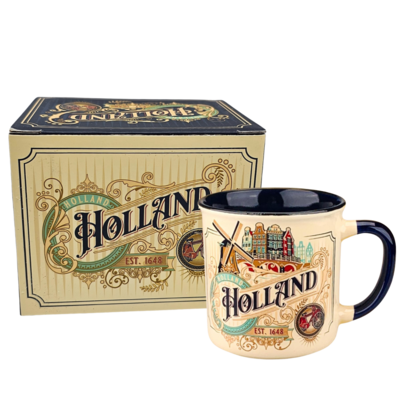 Matix Mug Vintage City Ornaments small Holland - White