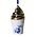 Heinen Delfts blauw Christmas ornament - Delft blue - Gold - Soft ice cream in a tub