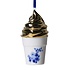 Heinen Delfts blauw Christmas ornament - Delft blue - Gold - Soft ice cream in a tub
