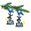 Typisch Hollands Weihnachtsschmuck Mill - Blau - Gold - 2er-Set