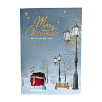 Typisch Hollands Dubbele kerstkaart in enveloppe.