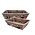 Typisch Hollands Karton mit 25 Kartonbehältern 20x15x10