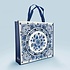 Matix Delfts blauwe Shopper met  stijlvolle bloemdecoratie