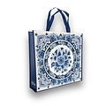 Typisch Hollands Delfts blauwe Shopper met  stijlvolle bloemdecoratie