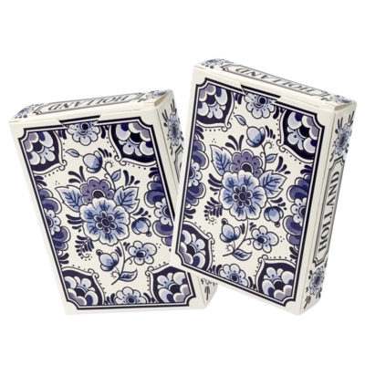 Matix Playing cards Delft blue Holland flowers