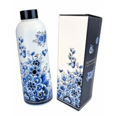 Matix Water bottle (insulated bottle) Delft blue - Flowers