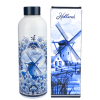 Matix Wasserflasche (Isolierflasche) Delfter Blau - Mühle - Holland