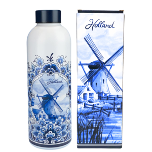 Matix Waterfles (isoleerfles) Delfts blauw - Molen - Holland
