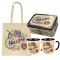 Typisch Hollands Holland-Geschenkset – Spekulatius in Dose, Becher und Beutel in luxuriöser Geschenkbox
