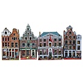 Typisch Hollands Set van 4 Gevelpandjes - magneten.