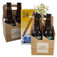 Typisch Hollands Beer and Cheese Sticks - in carrying cardboard.