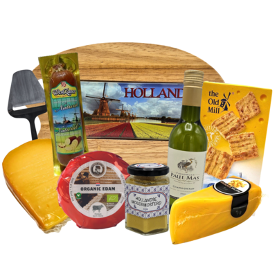 Typisch Hollands Käse - Feinkostpaket - 4 Käsesorten (kostenloses Käsebrett)
