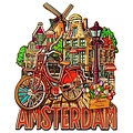 Matix Magnet Amsterdam - Holland - Stadtstimmung - Rotes Fahrrad