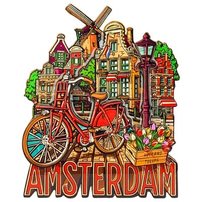 Matix Magneet Amsterdam - Holland - City vibes - Rode fiets