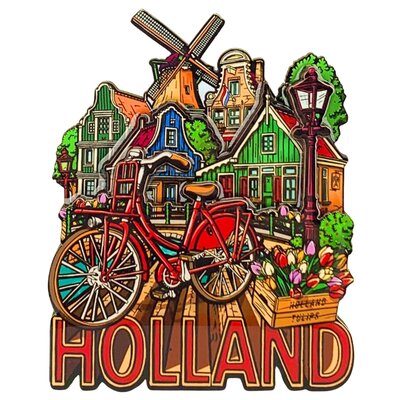 Matix XL magneet  - Holland - City vibes - Rode fiets