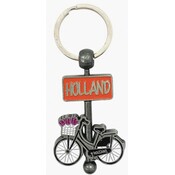 Matix Keyring (spinner) Bicycle - Pewter color - Holland