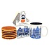 Typisch Hollands Geschenkset Delfts blauwe mok met Huisje  stroopwafels.