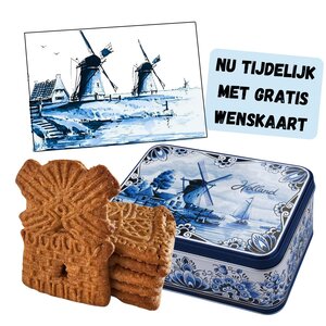 Typisch Hollands Blik speculaas rechthoek Delftsblauw