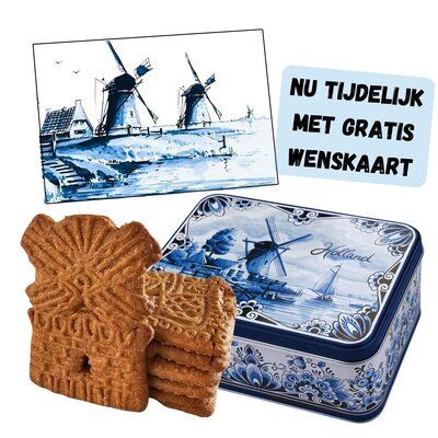 Typisch Hollands Blik speculaas rechthoek Delftsblauw