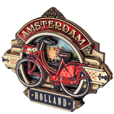 Matix XL Magneet Fiets - Amsterdam - Victoriaanse decoratie