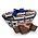 Typisch Hollands Delfter blaue Schale mit Schokolade in einer Geschenkbox