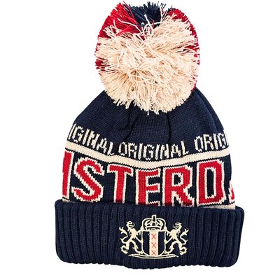 Robin Ruth Fashion Korte Muts Amsterdam met Bol - Blauw (Wit en Rood)