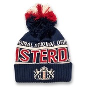 Robin Ruth Fashion Short Hat Amsterdam with Ball - Blue (White and Red)