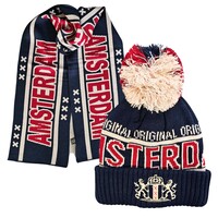 Robin Ruth Fashion Winter accessory set hat and scarf Blue -White-red