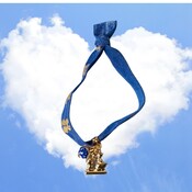 Typisch Hollands Charm bracelet - Delft blue - Kissing couple blue-white and Delft blue beads - Copy - Copy