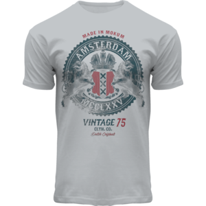 Fox Originals T-Shirt Amsterdam -  Licht grijs Vintage