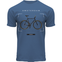 Holland fashion T-Shirt Amsterdam - Blau - Biketown