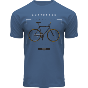 Holland fashion T-Shirt Amsterdam - Blauw - Biketown