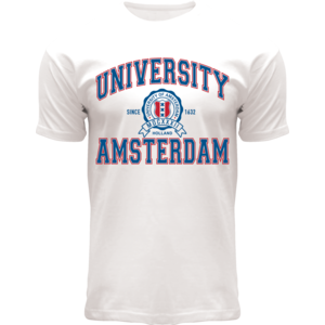 Holland fashion T-Shirt Amsterdam University - Wit